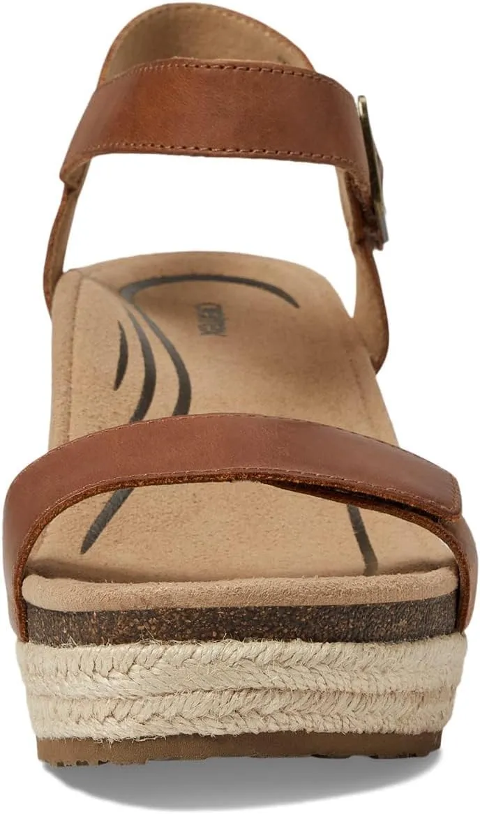 Aetrex Women's Sydney Orthopedic Quarter Ankle Strap Espadrille Wedge Sandals