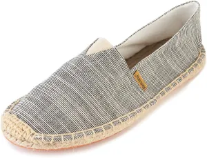 Alexis Leroy Men's Closed Toe Canvas Slip on Flat Espadrille Shoes