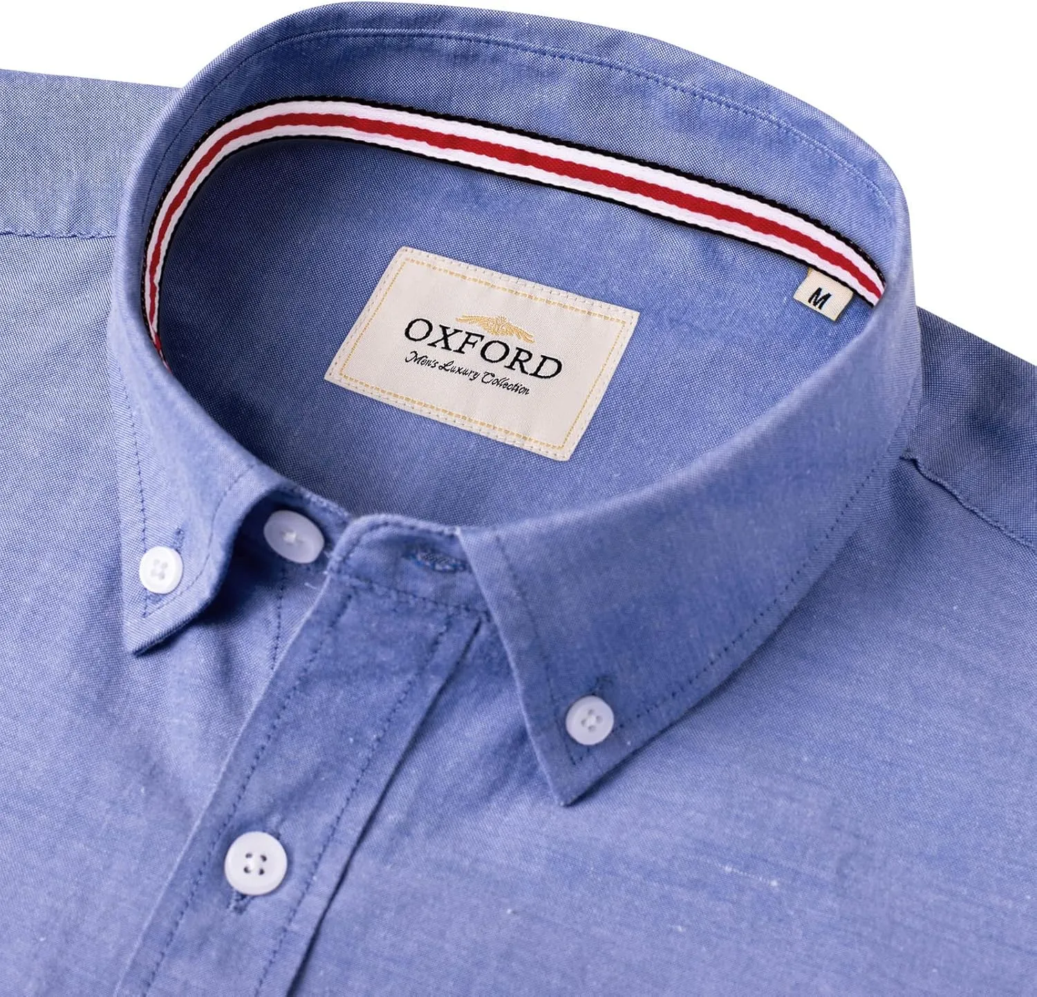 Alimens & Gentle Mens Solid Oxford Shirt Long Sleeve Dress Shirt Work Casual Button Down Shirts with Pocket