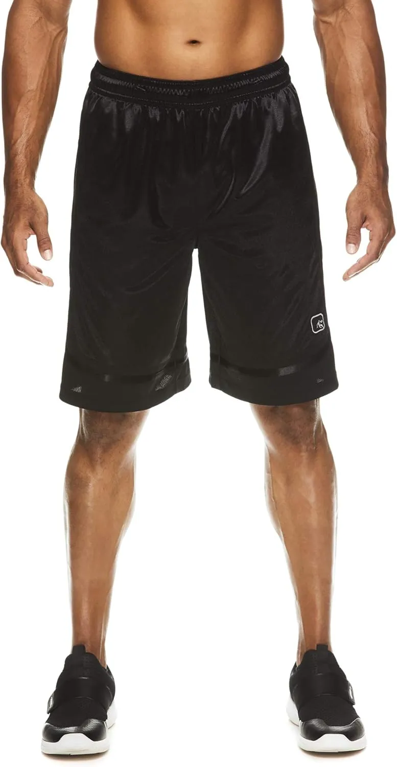 AND1 Men's All Courts Basketball Core Shorts (X-Large 40/42, Black)