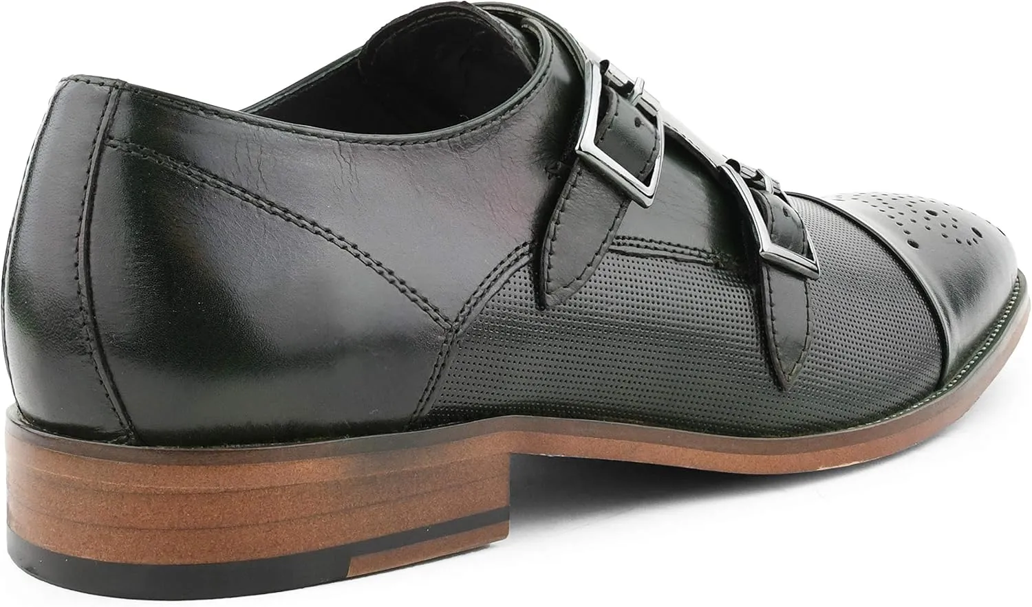 Asher Green AG1101 - Men's Dress Shoes, Formal Men's Shoes - Genuine Calf Leather Double Monk Strap