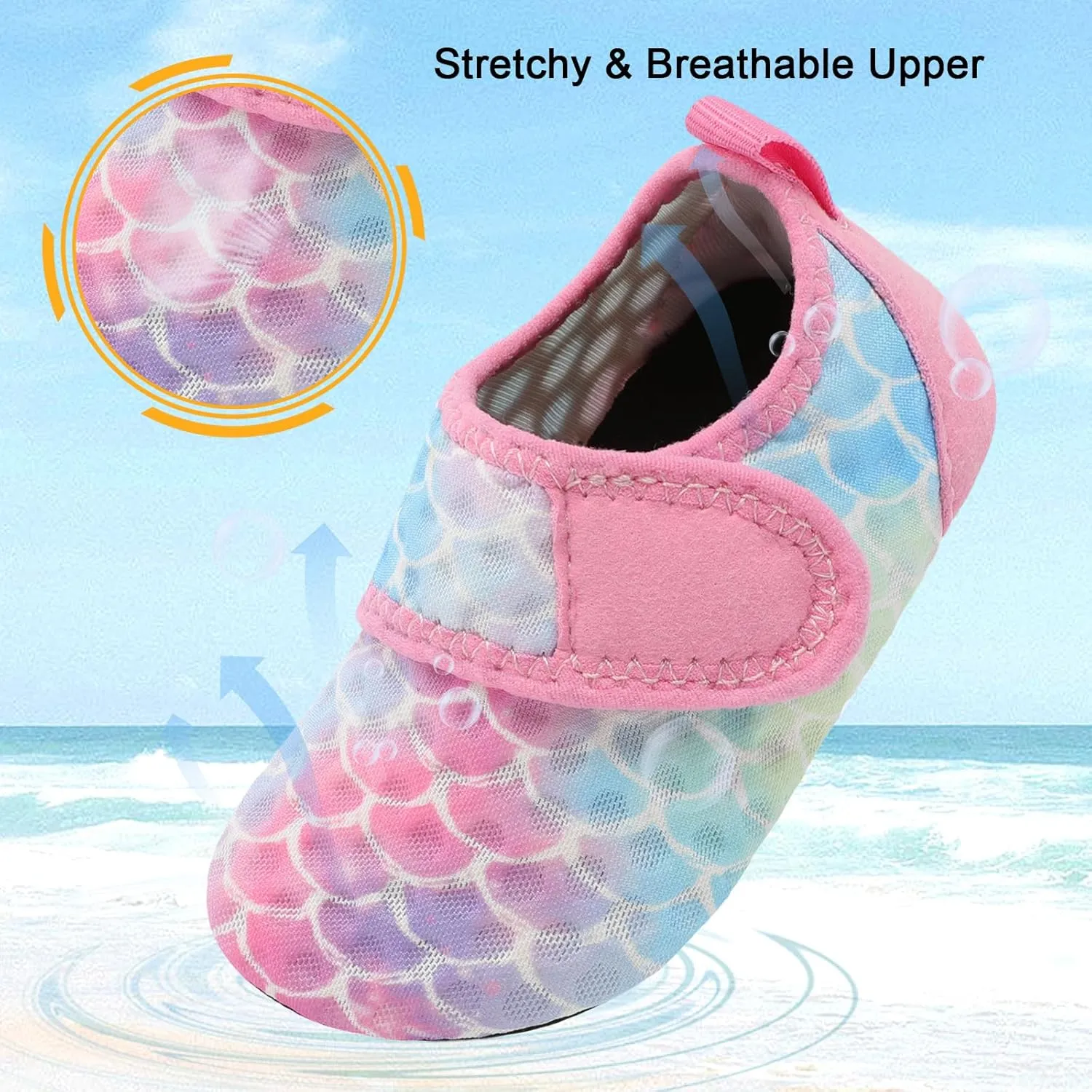 BARERUN Baby Girls Boys Water Shoes Swim Barefoot Water Sport Aqua Socks for Beach Pool Swim Sand