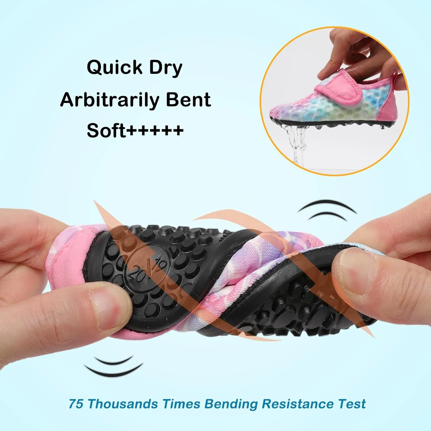 BARERUN Baby Girls Boys Water Shoes Swim Barefoot Water Sport Aqua Socks for Beach Pool Swim Sand