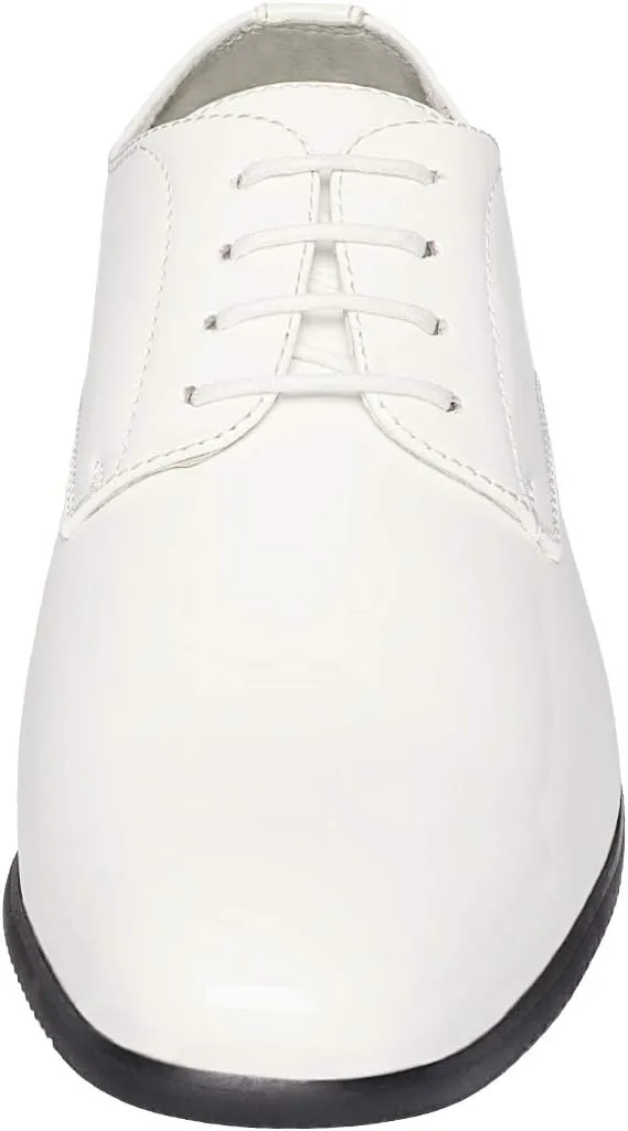 Bruno Marc Men's Faux Patent Leather Tuxedo Dress Shoes Classic Lace-up Formal Oxford