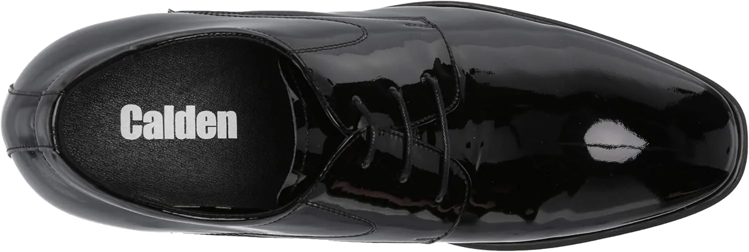 Calden Men's Invisible Height Increasing Elevator Shoes - Black Patent Leather Lace-up Formal Tuxedo Oxfords - 3 Inches Taller - K911929 - Size 9 D(M) US