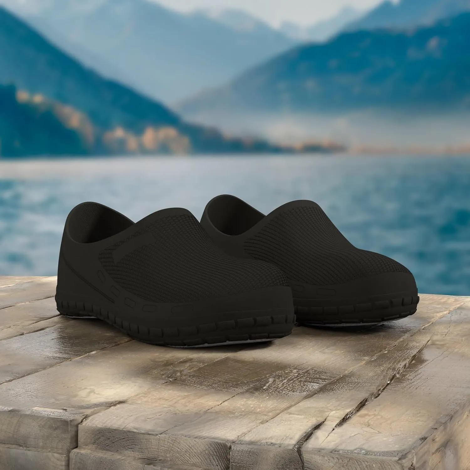 Chef Shoes for Men Nonslip Water Proof Work Shoes Mens Clogs Comfortable Nursing Nurse Shoes for Gardener Men Indoor and Outdoor for Kitchen Office Seaside-Zapatos de Cocina para Hombres