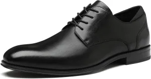 DECARSDZ Mens Classic Formal Oxford Lace Up Wedding Pointed Toe Dress Shoes Black
