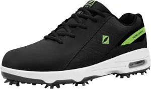 FENLERN Golf Shoes Men, Spiked, Waterproof Leather Upper, Cushioning F006