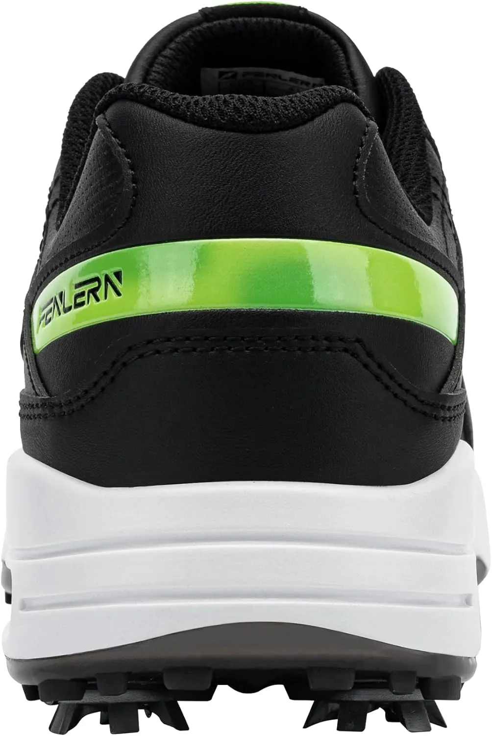 FENLERN Golf Shoes Men, Spiked, Waterproof Leather Upper, Cushioning F006