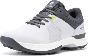 FitVille Extra Wide Men's Golf Shoes Waterproof, Professional Outdoor Spiked Golf Shoes for Men with Arch Support