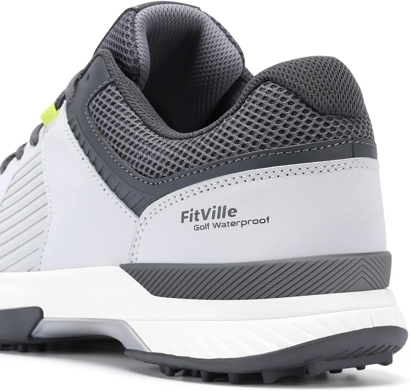 FitVille Extra Wide Men's Golf Shoes Waterproof, Professional Outdoor Spiked Golf Shoes for Men with Arch Support