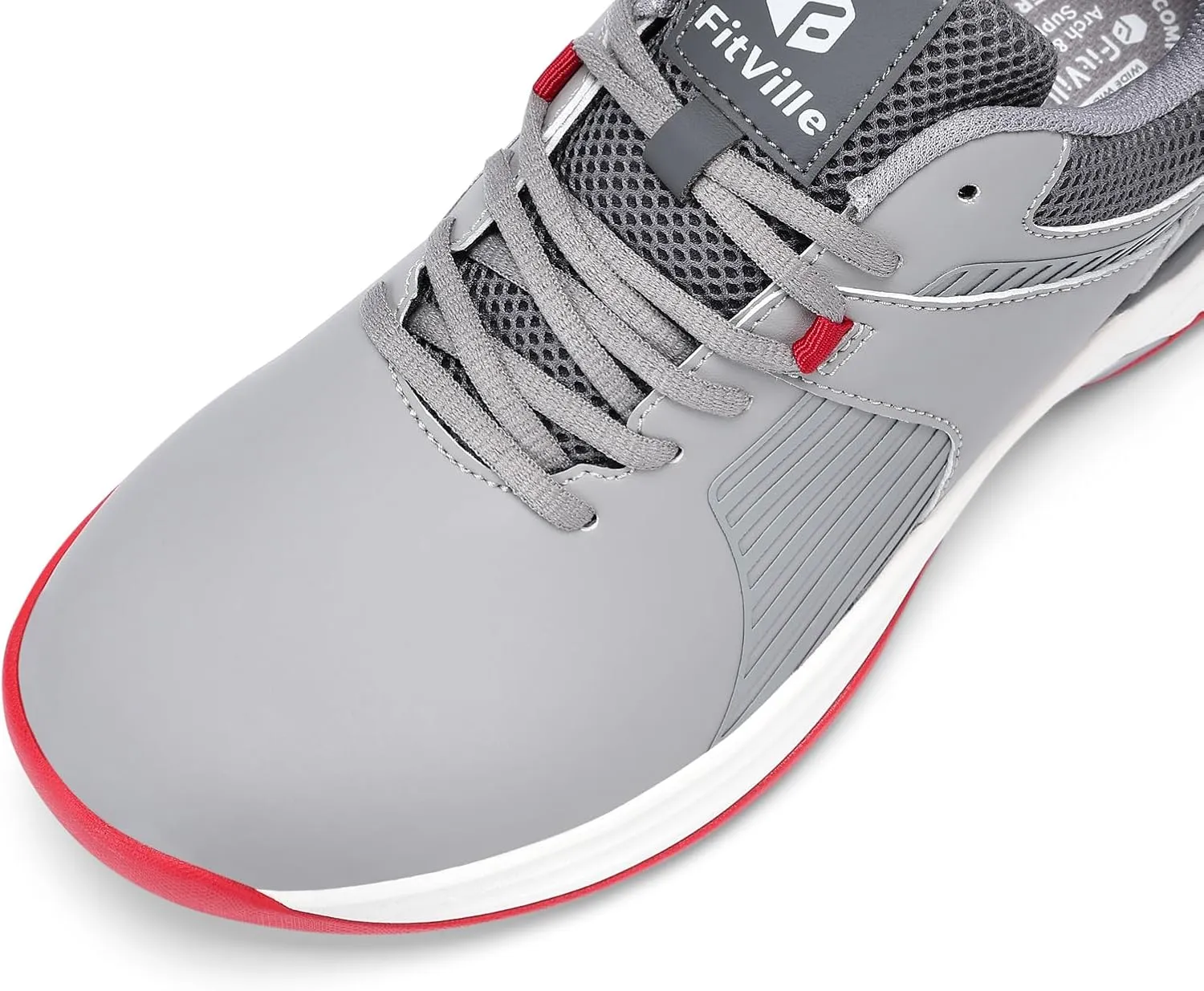 FitVille Extra Wide Men's Golf Shoes Waterproof, Professional Outdoor Spiked Golf Shoes for Men with Arch Support