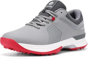 FitVille Extra Wide Men's Golf Shoes Waterproof, Professional Outdoor Spiked Golf Shoes for Men with Arch Support