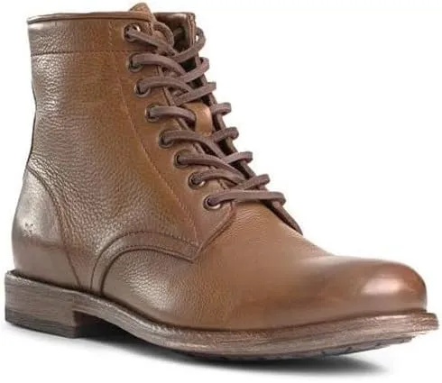 Frye Tyler Lace Up Boots for Men Crafted from Soft Vintage Leather with Blake Construction, Burnished Toe and Heel, and Rubber Inserts on Leather Soles  5  Shaft Height
