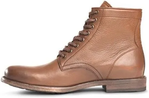 Frye Tyler Lace Up Boots for Men Crafted from Soft Vintage Leather with Blake Construction, Burnished Toe and Heel, and Rubber Inserts on Leather Soles  5  Shaft Height