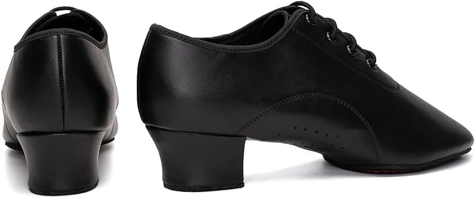 HIPPOSEUS Men's Dance Shoes with Split Sole Social Dance Shoes Low Heel Suede Sole