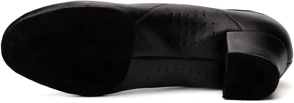 HIPPOSEUS Men's Dance Shoes with Split Sole Social Dance Shoes Low Heel Suede Sole