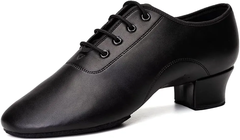 HIPPOSEUS Men's Dance Shoes with Split Sole Social Dance Shoes Low Heel Suede Sole