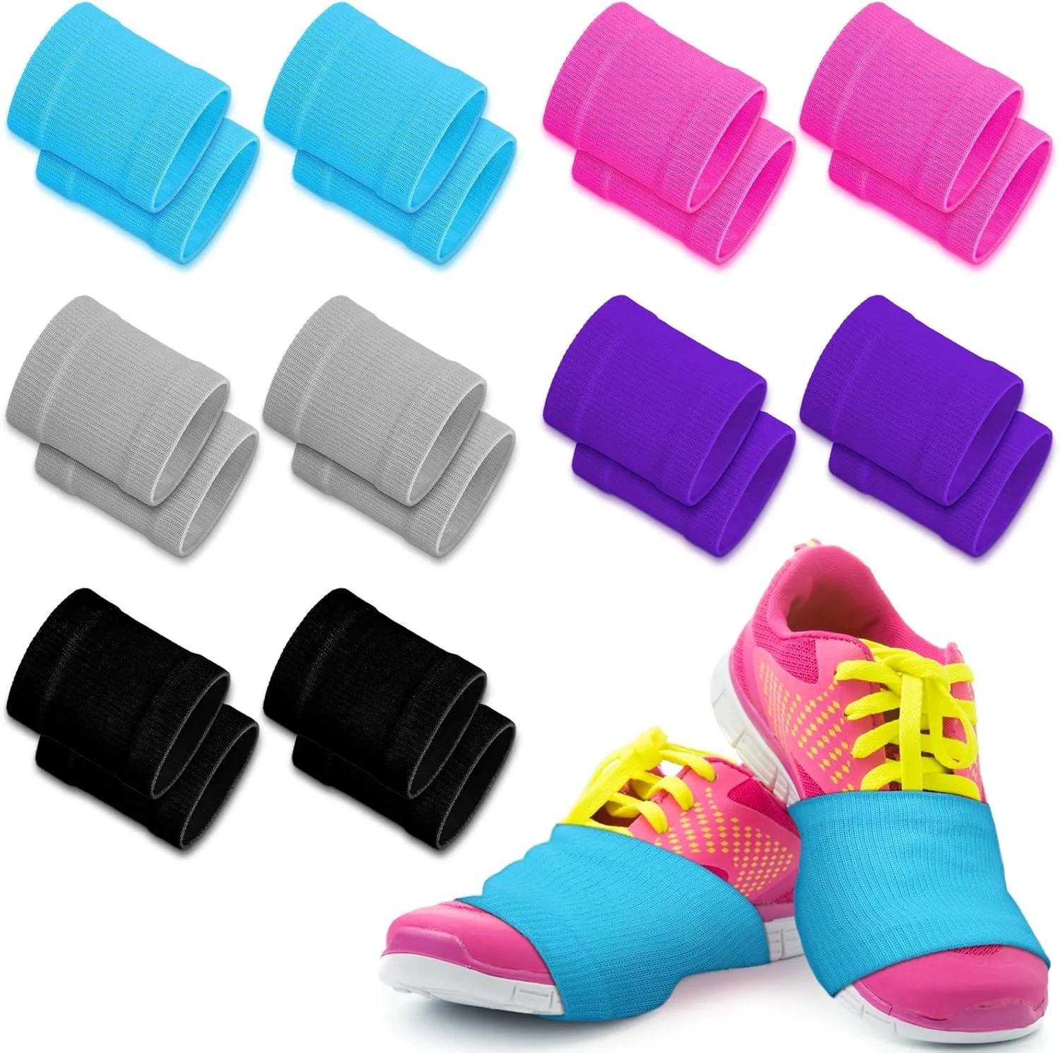 Jiuguva 10 Pairs Dance Shoe Covers Over Sneakers for Dancing on Smooth Floors Women Ballet Dancers and Turns on Wood Floors