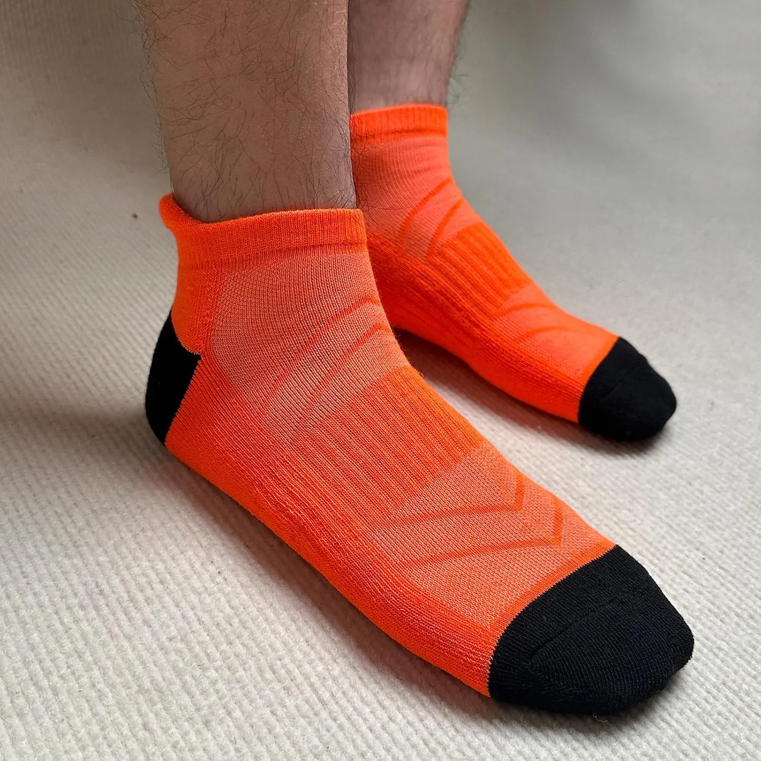 JOYN??E Mens Ankle Athletic Running Tab Socks for Men 6 Pairs Low Cut Sports Workout Socks,Sock Size 10-13