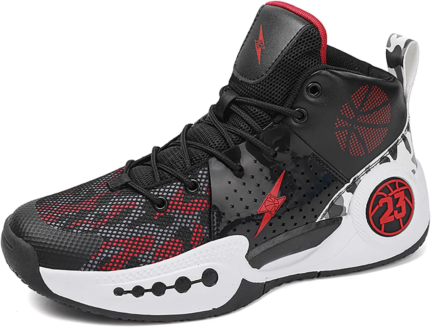 Kids Basketball Shoes Boys Girls High Top Sneakers Comfy Breathable Outdoor Cushioning Athletic Shoes for Training Running