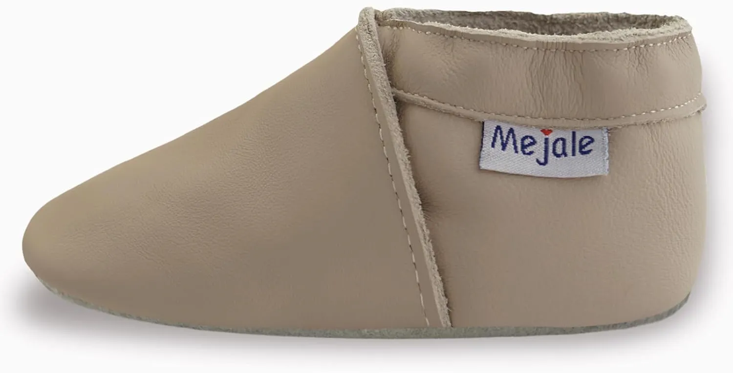 Mejale Baby Infant Toddler Shoes Slip-on Soft Sole Leather Moccasins Pre-Walkers