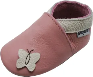 Mejale Baby Shoes Soft Sole Leather Moccasins Cartoon Butterfly Infant Toddler First Walker Slippers