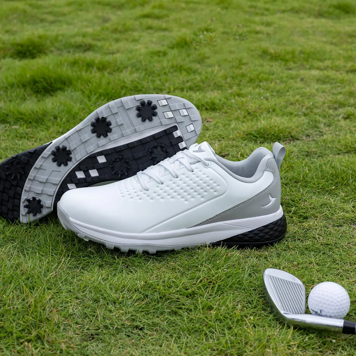 Men's Golf Shoes Spike Wide Waterproof Lightweight Anti Slip Golf Sneakers Walking Footwears