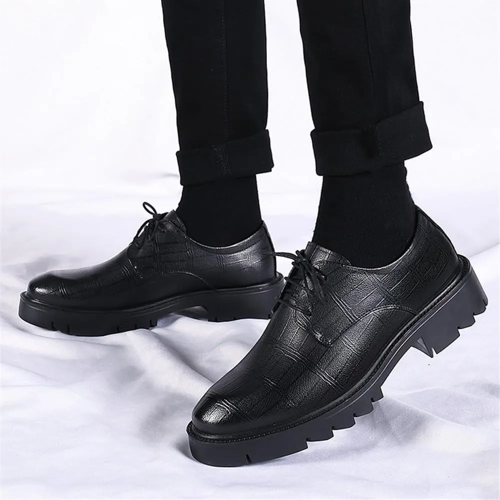 Men's Invisible Height Increasing Elevator Shoes Men Platform High Heel Formal Men New Genuine Leather Business Shoe Man Oxford Elevator Dress Shoes