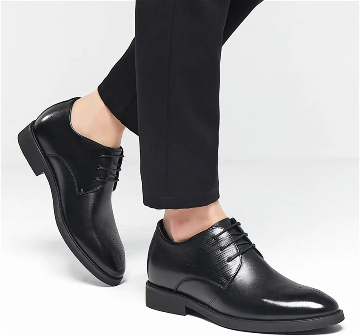 Men's Oxford Dress Elevator Shoes Classic Lace Up Modern Business Wedding Shoes for Formal Occasions