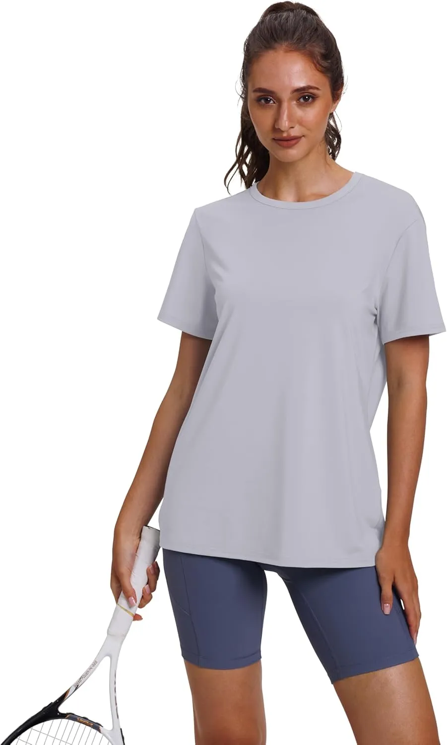 OFEEFAN Workout Tops for Women UPF 50  Breathable Quick Dry Loose Fit T Shirt Outdoor Yoga Running Hiking Gym Tee Top