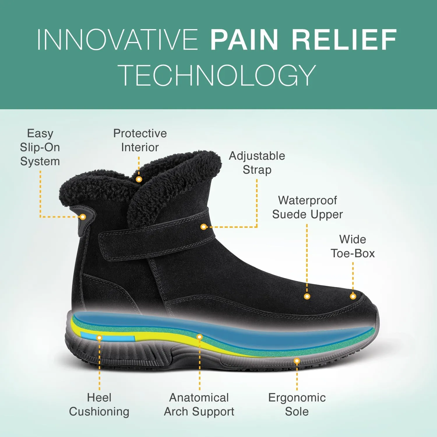 Orthofeet Women's Orthopedic Bliss Boots for Foot Pain Relief