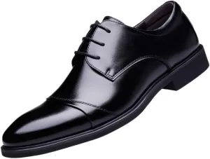 Outdoor Oxford Dress Shoes for Men Genuine Leather Men Formal Elevator Shoes Wedding Business Height Increase Lift Shoes Invisible Summer Hollow Wedding