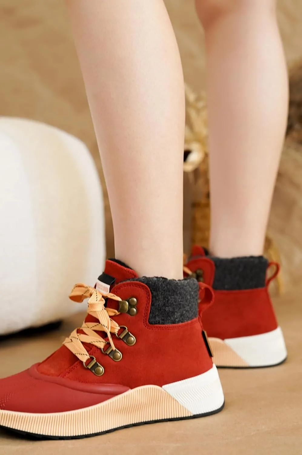 Project Cloud Waterproof Snow Boots for Women - Memory Foam Insole Non-Slip Womens Snow Boots & Winter Shoes with Shoe Lace - Lightweight Indoor Outdoor Shoes