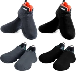 SATINIOR 4 Pairs Dance Shoe Socks over Sneaker for Smooth Floors Dance Protect Knees Shoe Sliders Ballet Dancer Turning Socks