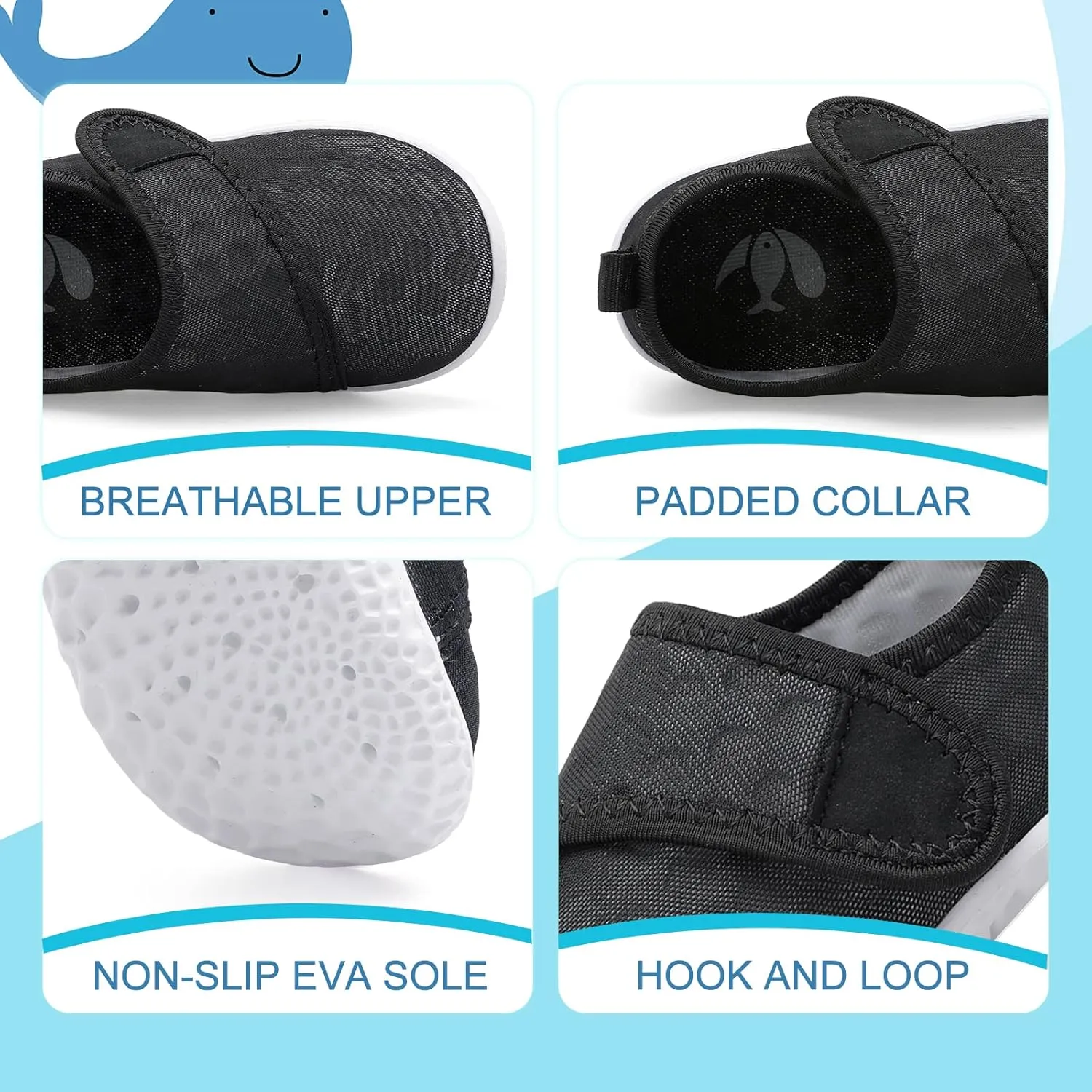 shopUAL Toddler Water Shoes Kids Girls Boys Beach Aqua Socks Skin Barefoot Walking Water Shoes Quick Dry Non-Slip Breathable Swim Pool Surf