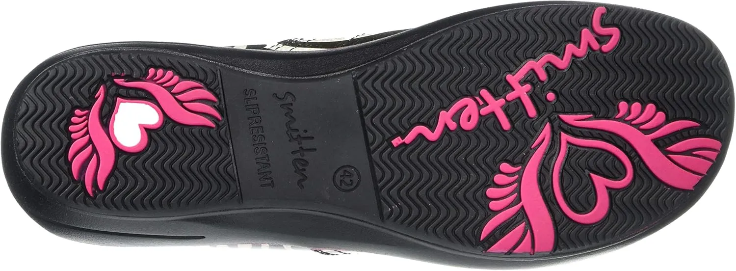 Smitten Women's Women Faux Patent Leather Clog Medical Shoe -Heartthrob