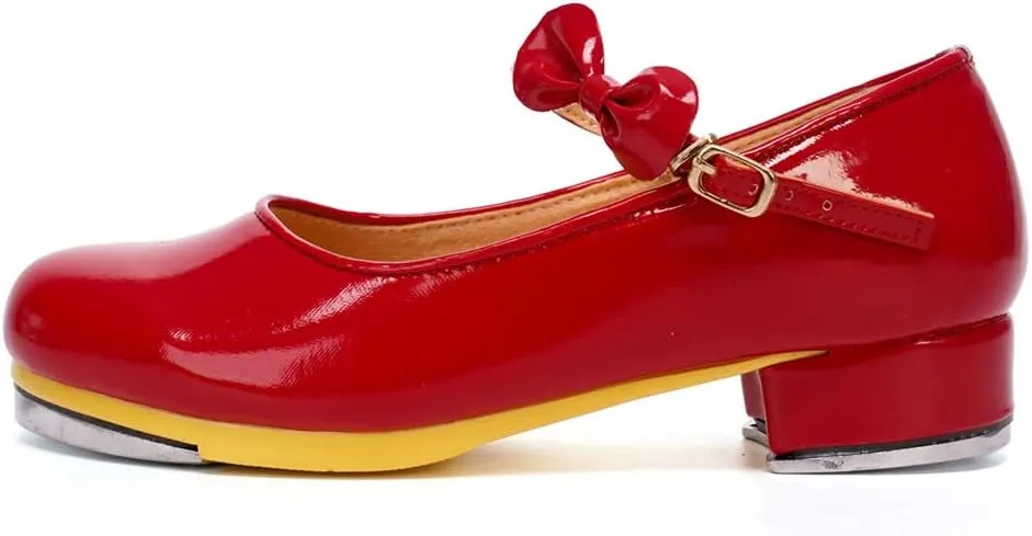 SWDZM Women's & Girl's Jazz Tap Dance Shoes Tap-Flex Patent Leather Tap Shoe,WX-208
