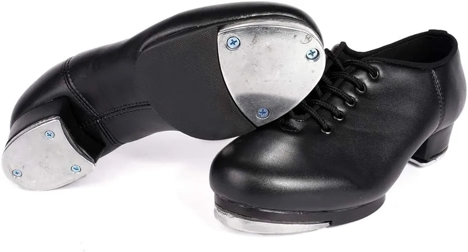 SWDZM Women's & Men's & Kid's Jazz Tap Dance Shoes Tap-Flex Patent Leather Tap Shoe,WX-Tap