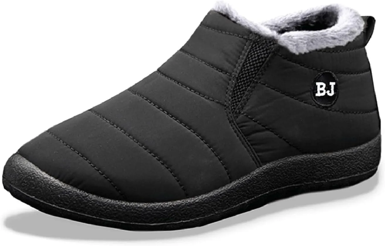 Thatrich Womens Winter Snow Boots Ankle Booties Warm Fur Lined Waterproof Insulated Slip On Shoes Anti-Slip Outdoor Sneaker