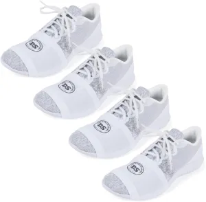 THE DANCESOCKS - The Original Over Sneaker Socks for Dance | Made in USA | Smooth Floors (White/4 Pairs)