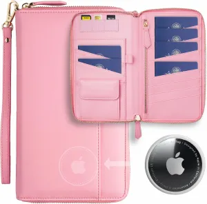 Travel Document Organizer - RFID Passport Wallet Case Family Holder Id Wristlet