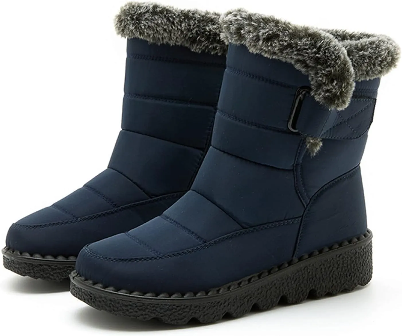 Womens Snow Boots Winter Warm Ankle Boots Fur Lined Winter Boots Comfortable Short Boots Slip On Waterproof Ski Boots