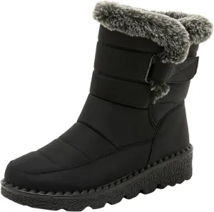 Womens Snow Boots Winter Warm Ankle Boots Fur Lined Winter Boots Comfortable Short Boots Slip On Waterproof Ski Boots