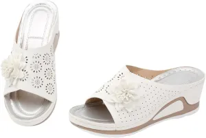Womens Summer Sandals Open Toe Boho Wedge Slides Slide on Platform Sandal Dress High Heels Beach Slippers Shoes