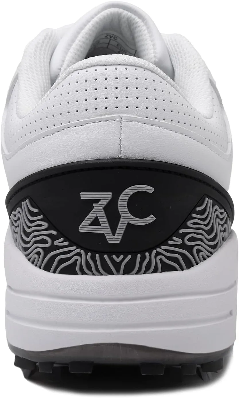 ZVC Golf Shoes Men with Spikes Non-Slip Water-Resistant Lightweight Breathable Professional Spiked Footwear Outdoor