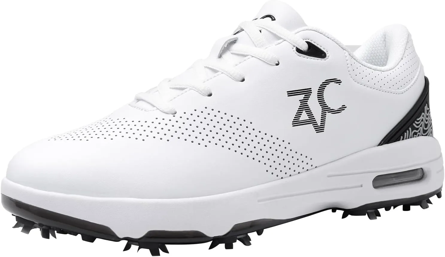 ZVC Golf Shoes Men with Spikes Non-Slip Water-Resistant Lightweight Breathable Professional Spiked Footwear Outdoor