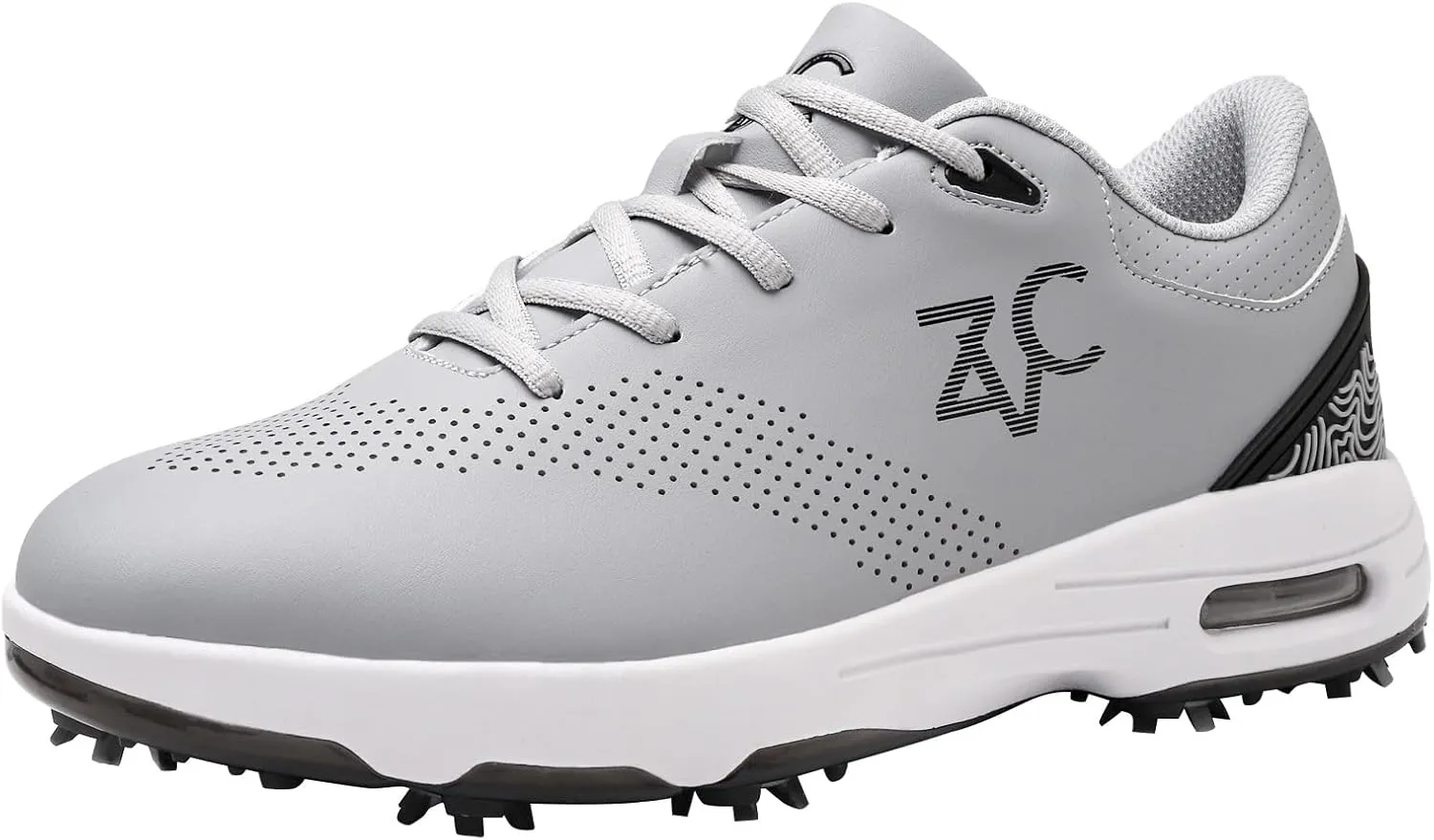 ZVC Golf Shoes Men with Spikes Non-Slip Water-Resistant Lightweight Breathable Professional Spiked Footwear Outdoor