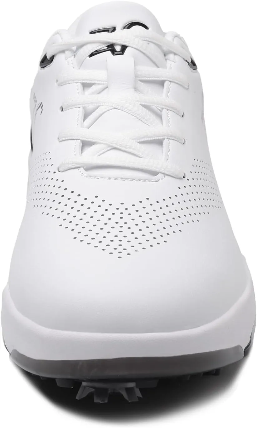 ZVC Golf Shoes Men with Spikes Non-Slip Water-Resistant Lightweight Breathable Professional Spiked Footwear Outdoor