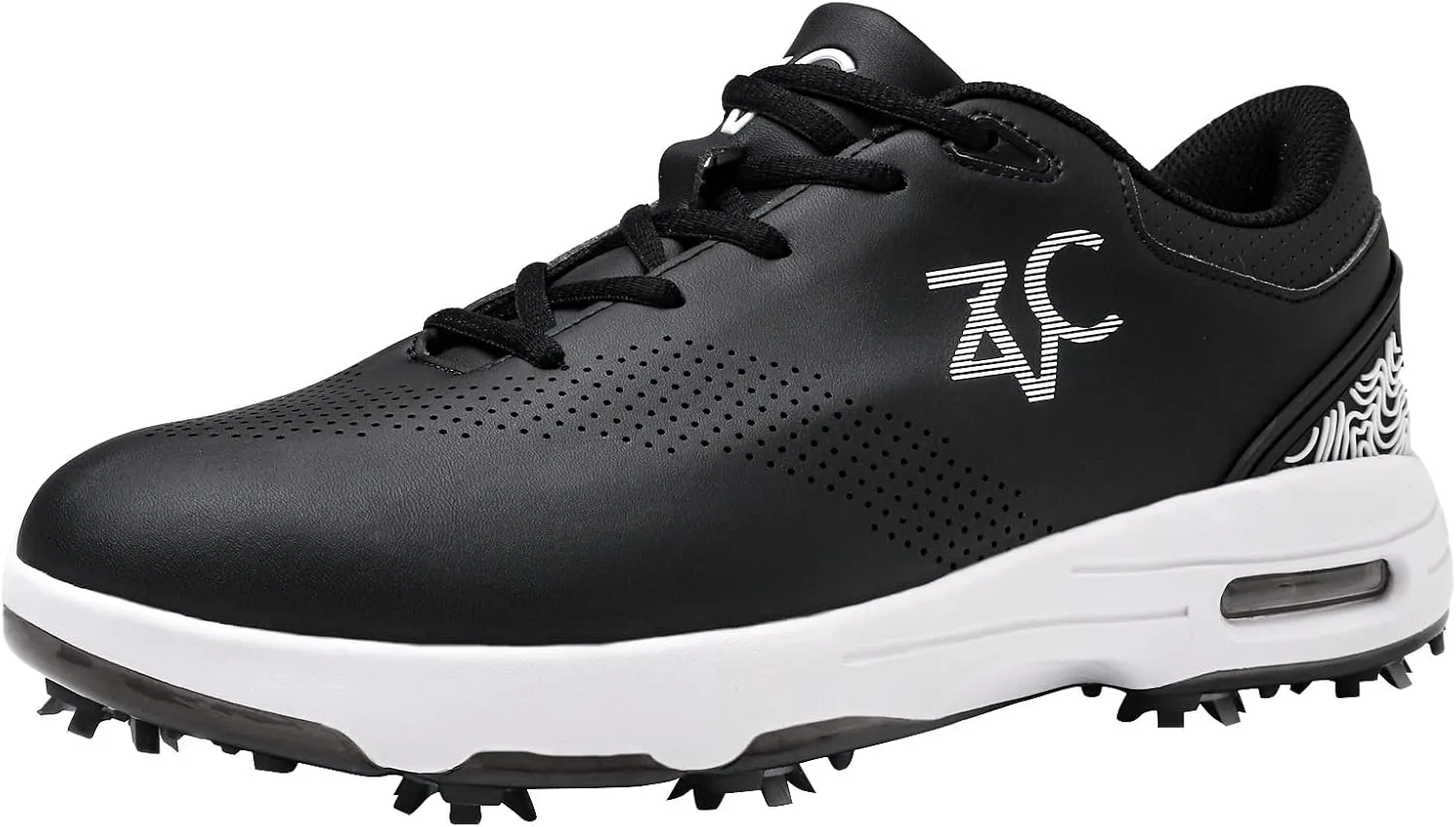 ZVC Golf Shoes Men with Spikes Non-Slip Water-Resistant Lightweight Breathable Professional Spiked Footwear Outdoor